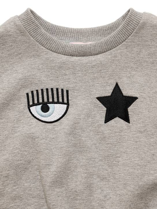 Chiara Ferragni: Eyestar刺绣棉质卫衣