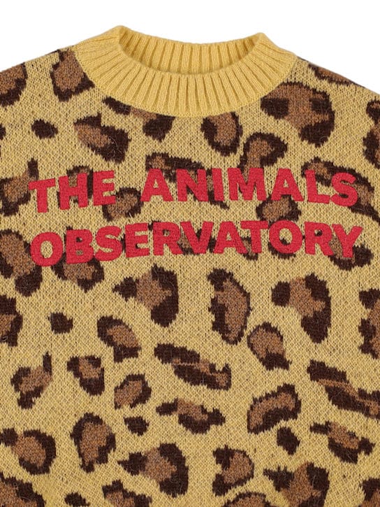 The Animals Observatory - 豹纹嵌花羊驼毛针织毛衣