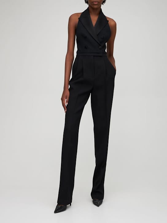 Michael Kors Collection - 绉纱sable绕颈礼服连身裤