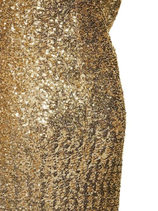 Michael Kors Collection: Sequin draped wrap dress