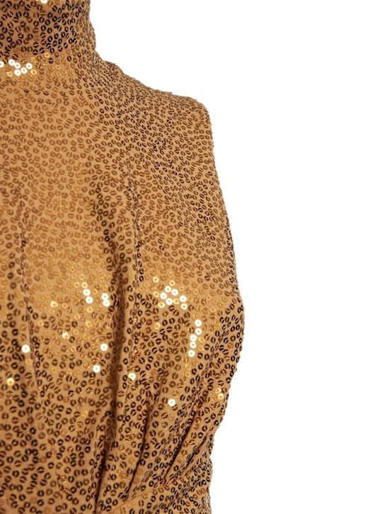 Michael Kors Collection: Abito corto drappeggiato con paillettes