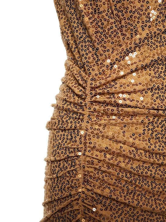 Michael Kors Collection: Abito corto drappeggiato con paillettes