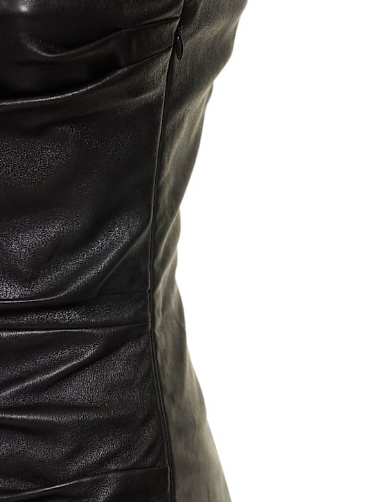 Michael Kors Collection: Abito monospalla in pelle d'agnello
