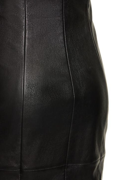 Michael Kors Collection: Abito monospalla in pelle d'agnello