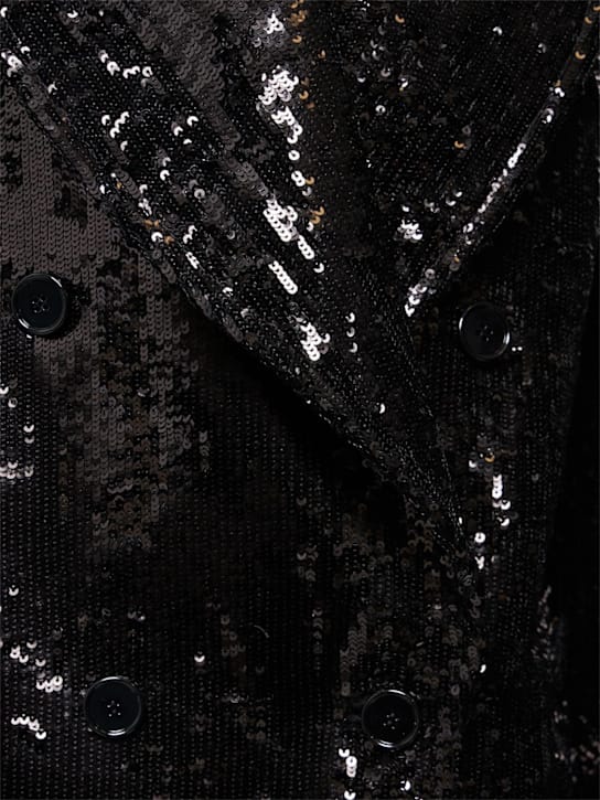 Michael Kors Collection: Chesterfield亮片双排扣大衣