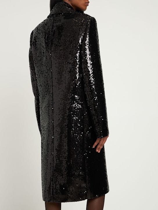 Michael Kors Collection: Chesterfield亮片双排扣大衣