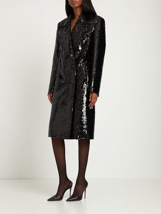 Michael Kors Collection - Chesterfield亮片双排扣大衣