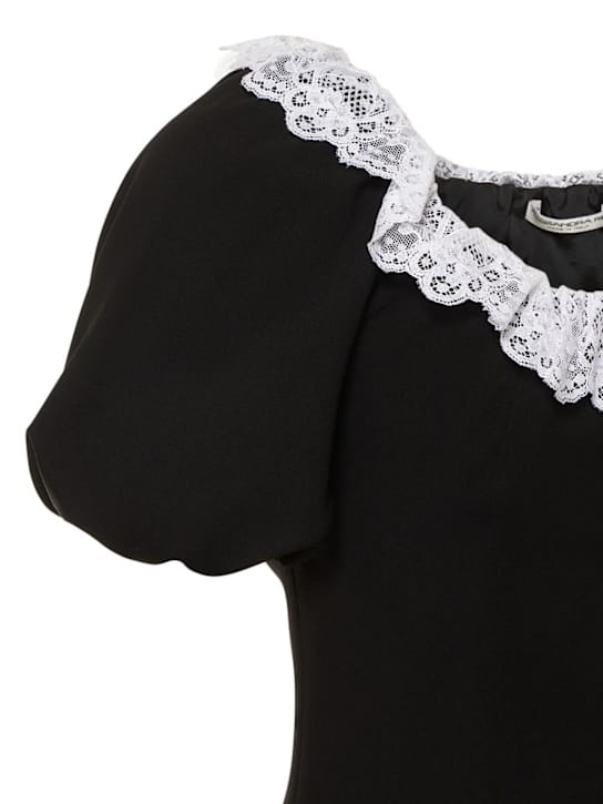 Alessandra Rich: Vestido corto de lana virgen