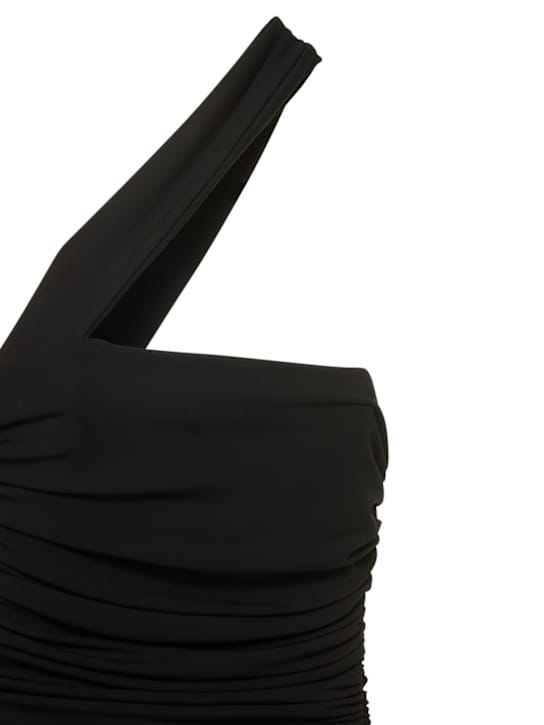 Michael Kors Collection: Ruched one-shoulder midi dress