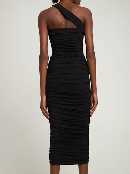 Michael Kors Collection: Ruched one-shoulder midi dress