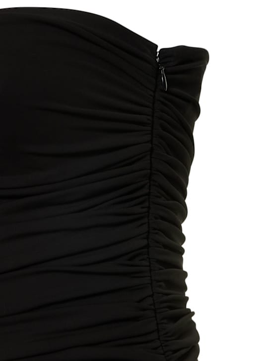 Michael Kors Collection: Ruched one-shoulder midi dress