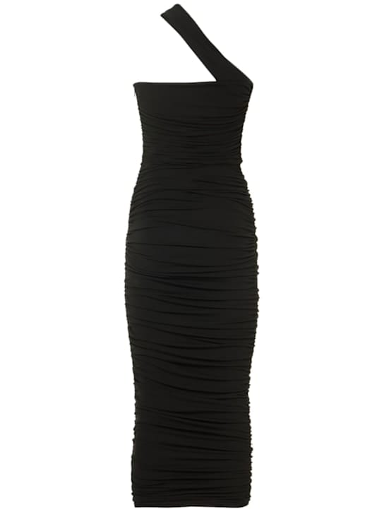Michael Kors Collection: Ruched one-shoulder midi dress