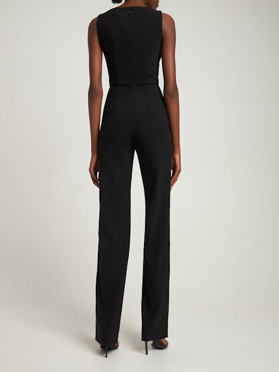 Michael Kors Collection: 羊毛混纺绉纱V领连身裤