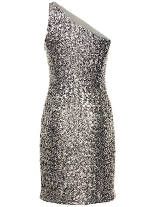 Michael Kors Collection: One-shoulder sequined mini dress