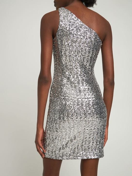Michael Kors Collection: One-shoulder sequined mini dress