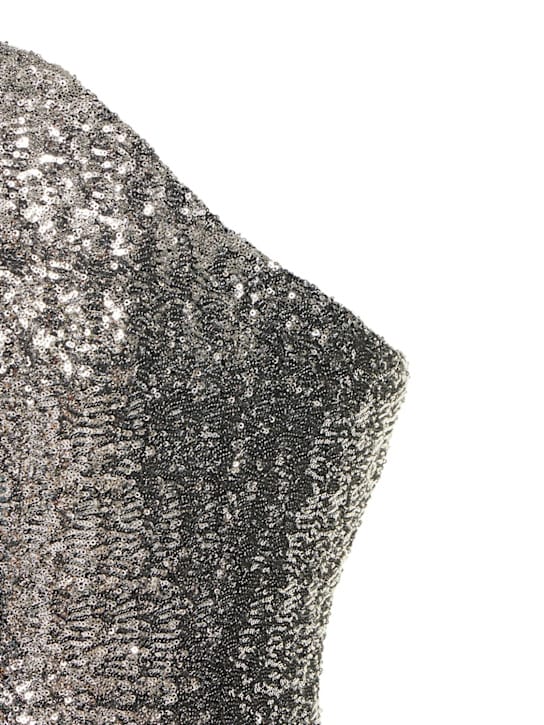 Michael Kors Collection: One-shoulder sequined mini dress