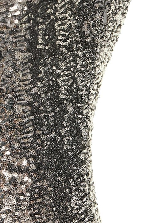 Michael Kors Collection: One-shoulder sequined mini dress