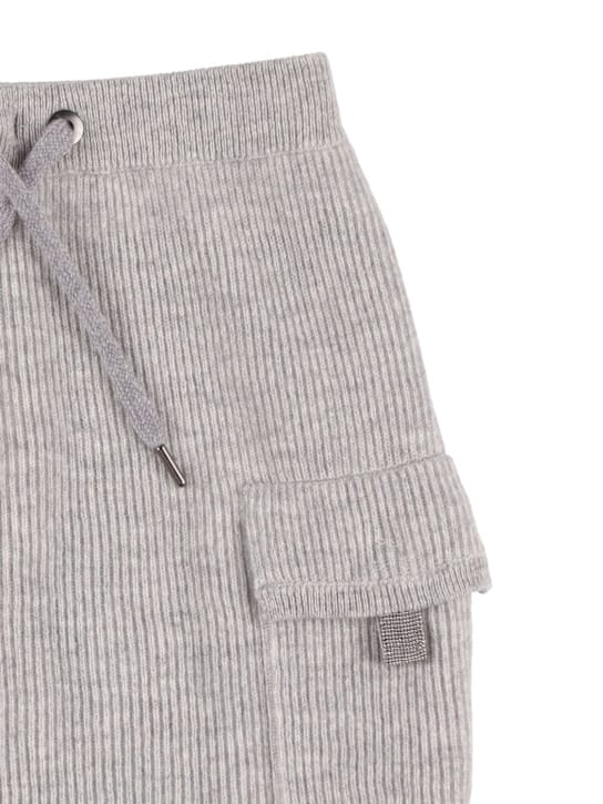 Brunello Cucinelli - 羊绒罗纹针织迷你短裙