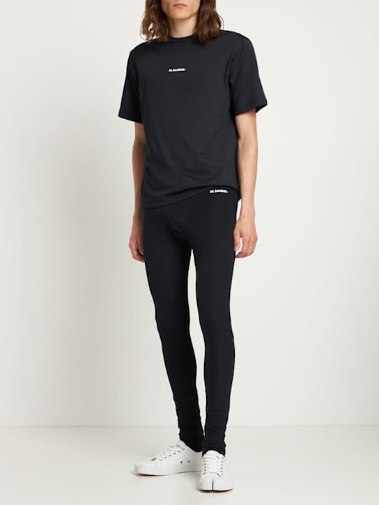 Jil Sander - Plus logo科技织物平纹针织紧身裤