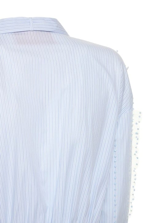 Valentino: Cotton A-line dress with belt