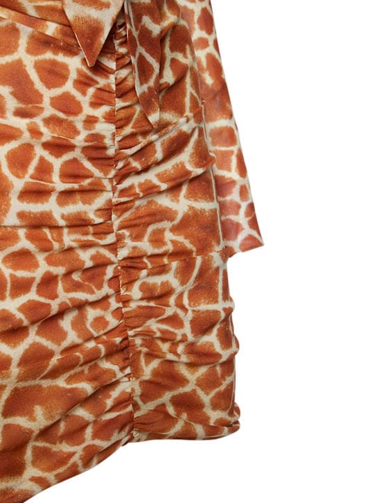 Giuseppe Di Morabito: Vestido corto de seda elástica con aberturas
