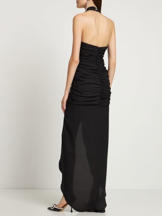 Giuseppe Di Morabito: Halterneck maxi dress with ruching