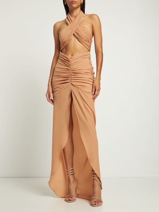 Giuseppe Di Morabito: Halterneck maxi dress with ruching