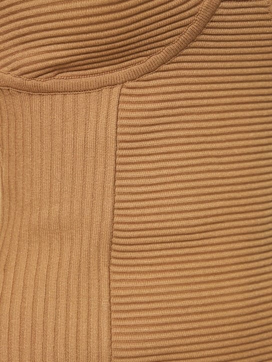 Giuseppe Di Morabito: Ribbed knit cut-out midi dress