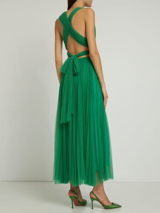 Maria Lucia Hohan: Abito lungo in tulle plissé