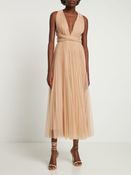Maria Lucia Hohan: Abito lungo in tulle plissé