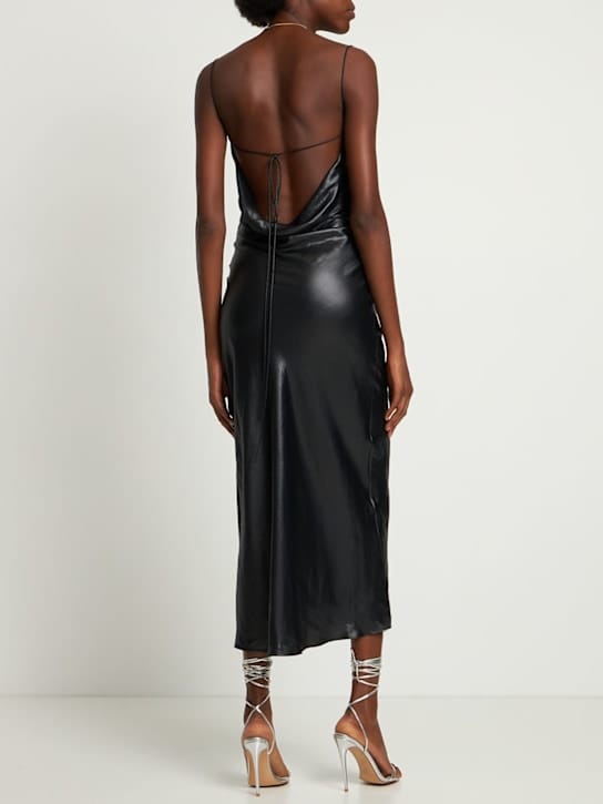 Stella McCartney: Vestido largo de raso con espalda abierta