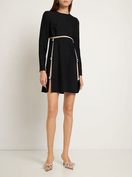 Giambattista Valli: Straight mini dress with crystals