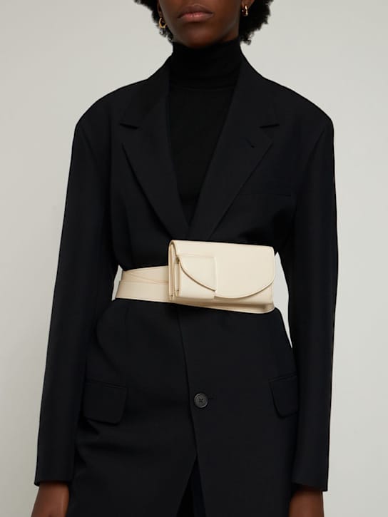 The Row: Calfskin belt with pouch