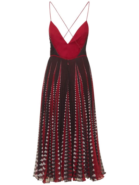 ALTUZARRA: Robe midi plissée à col V