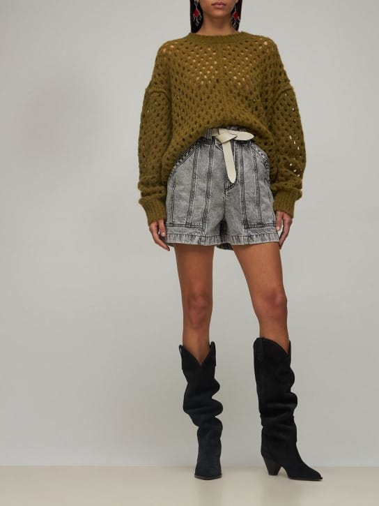 Marant Etoile: Vinca棉质牛仔短裤