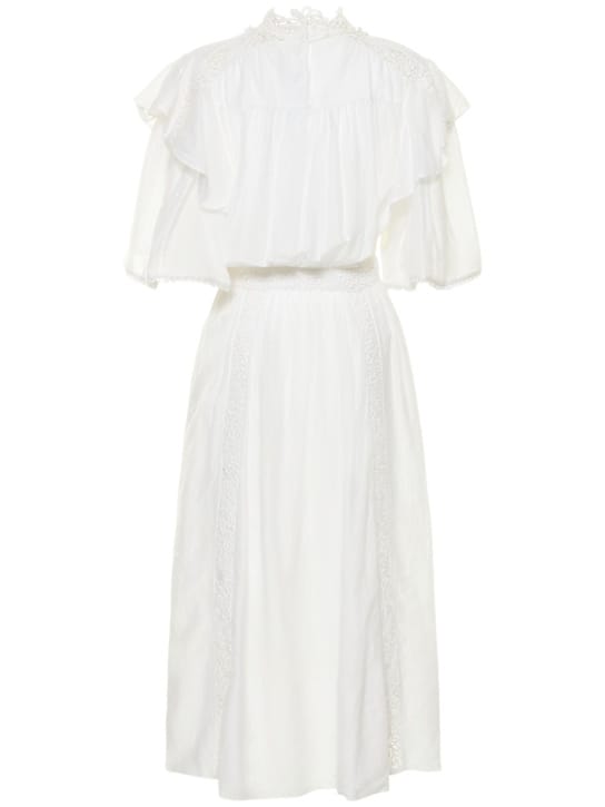 Marant Etoile: Baumwollkleid mit Spitzeneinsätzen