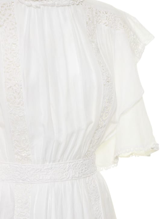 Marant Etoile: Baumwollkleid mit Spitzeneinsätzen