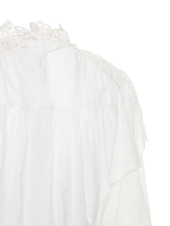 Marant Etoile: Baumwollkleid mit Spitzeneinsätzen