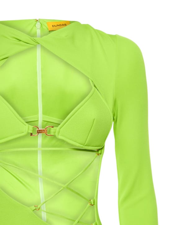 Dundas: Vestido largo de jersey con aberturas