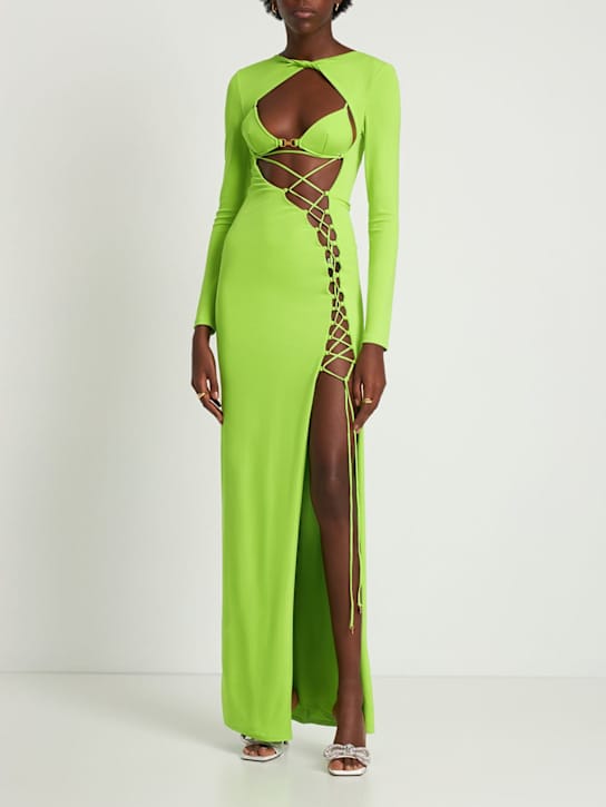 Dundas: Vestido largo de jersey con aberturas