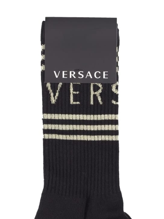 Versace - Logo嵌花棉质短袜