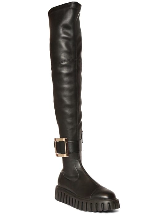 Roger Vivier - 35毫米Viv Go-Thick皮革高筒靴