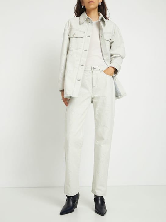 Stella McCartney: 激光logo直筒牛仔裤