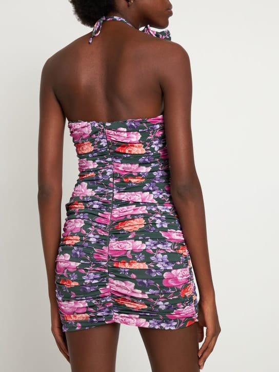 Magda Butrym: Ruched floral print mini dress