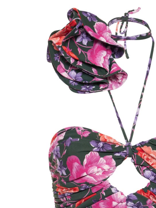 Magda Butrym: Ruched floral print mini dress
