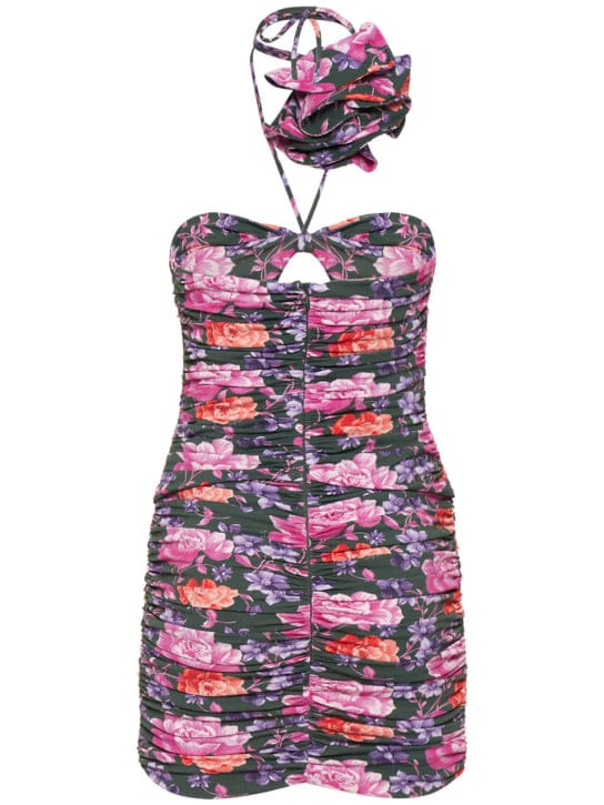 Magda Butrym: Ruched floral print mini dress