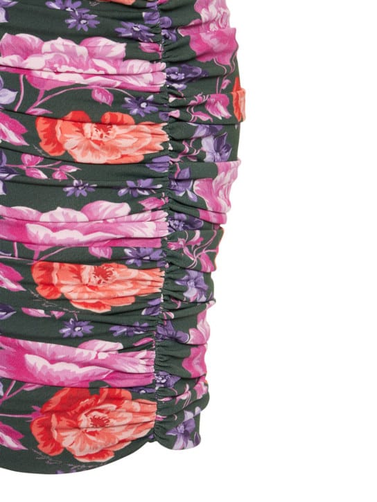 Magda Butrym: Ruched floral print mini dress