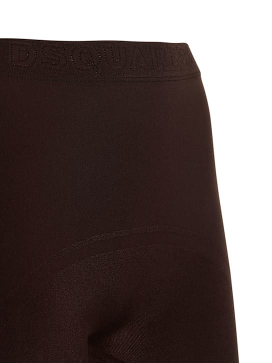 Dsquared2: 塑身平纹针织骑行短裤
