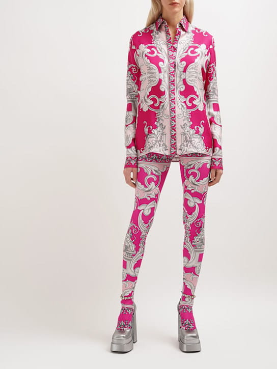 Versace - 155毫米金银丝厚底高跟鞋