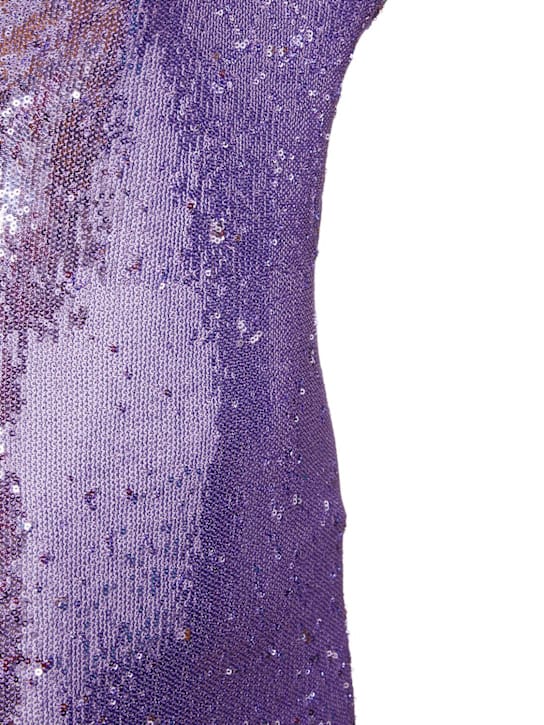 The Attico: Halterneck sequin mini dress